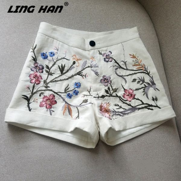 linghan fashion embroidery cotton + linen shorts women's elegant flower high waist wild shorts designer spring summer new, White;black
linghan fashion embroidery cotton + linen shorts women's elegant flower high waist wild shorts designer spring summer new, White;black