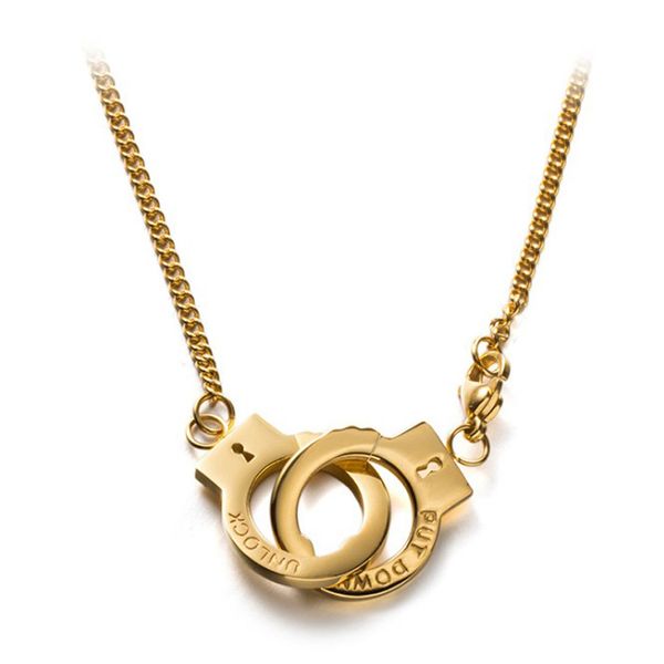 gold necklace couple for women handcuffs necklace mens stainless steel cuffs necklaces hip hop chain female accessories, Golden;silver
gold necklace couple for women handcuffs necklace mens stainless steel cuffs necklaces hip hop chain female accessories, Golden;silver