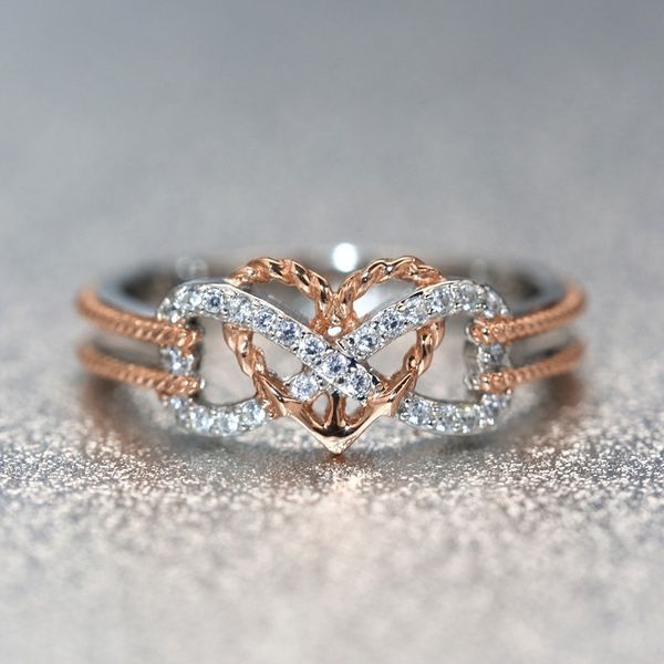 accessories 8 figure decorative pattern love ring rose golden color electroplate heart anchor zircons ring, Silver
accessories 8 figure decorative pattern love ring rose golden color electroplate heart anchor zircons ring, Silver