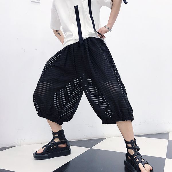 men summer mesh stripe splice loose casual wide leg pants male punk gothic hip hop streetwear black harem trousers joggers pants
men summer mesh stripe splice loose casual wide leg pants male punk gothic hip hop streetwear black harem trousers joggers pants