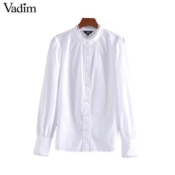 vadim women sweet ruffled white blouse long sleeve o neck shirt female elegant office wear chic blusas mujer lb491
vadim women sweet ruffled white blouse long sleeve o neck shirt female elegant office wear chic blusas mujer lb491