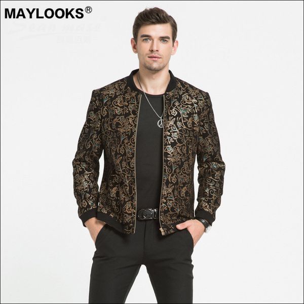 may looks new leather leather dresses men's single printed baseball dresses for fall / winter 2019 leisure fashion ws103, Black
may looks new leather leather dresses men's single printed baseball dresses for fall / winter 2019 leisure fashion ws103, Black