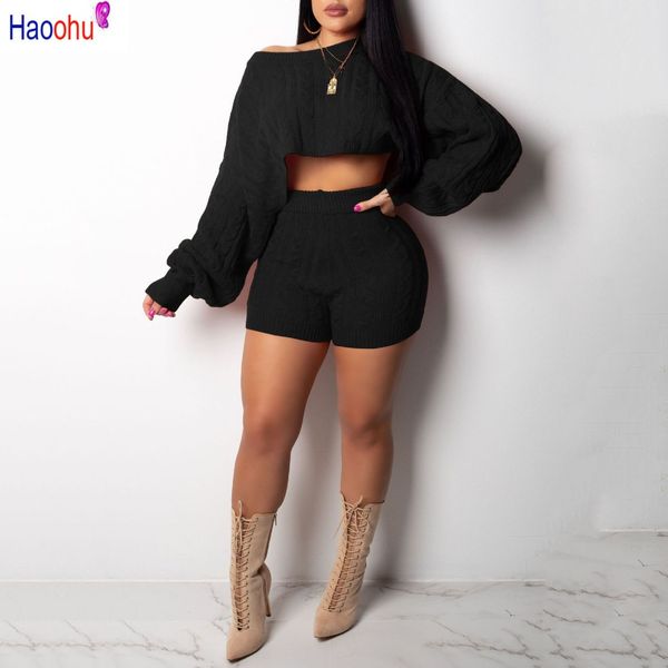 haoohu 2 two piece set women clothes autumn winter outfits long sleeve knit sweater +bodycon shorts suit matching sets, Gray
haoohu 2 two piece set women clothes autumn winter outfits long sleeve knit sweater +bodycon shorts suit matching sets, Gray