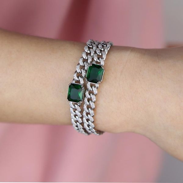 2020 new hip hop silver color cz bracelet big green stone iced out crystal miami cuban chain bracelet rock women jewelry, Golden;silver
2020 new hip hop silver color cz bracelet big green stone iced out crystal miami cuban chain bracelet rock women jewelry, Golden;silver
