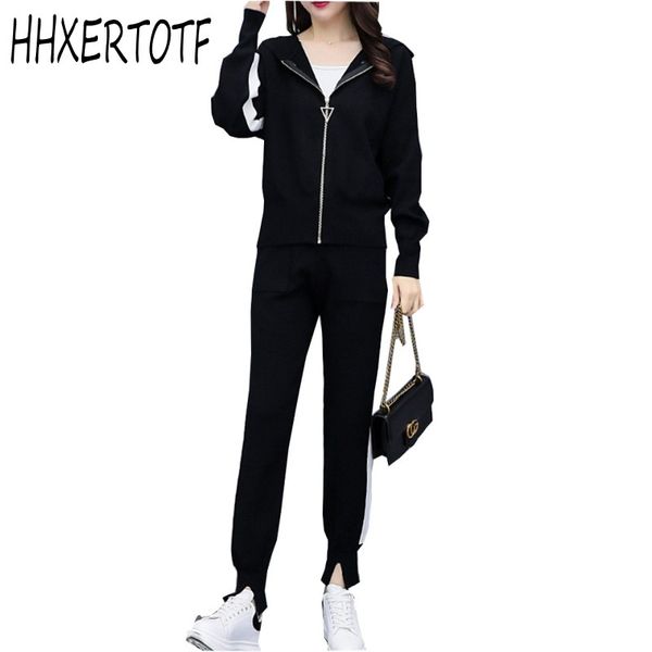 2018 autumn winter women's suits fashion long-sleeved knit sweater trousers two-piece female casual wear temperament wild, Gray
2018 autumn winter women's suits fashion long-sleeved knit sweater trousers two-piece female casual wear temperament wild, Gray