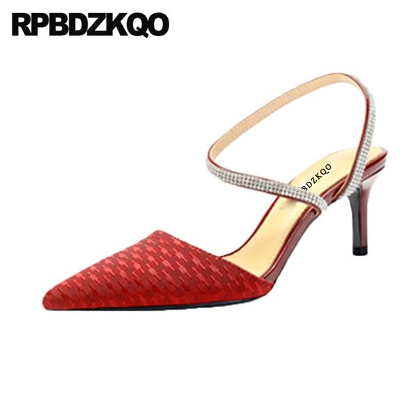satin silk 8cm slingback high heels crystal scarpin stiletto women pointed toe strap party sandals black red prom shoes pumps
satin silk 8cm slingback high heels crystal scarpin stiletto women pointed toe strap party sandals black red prom shoes pumps