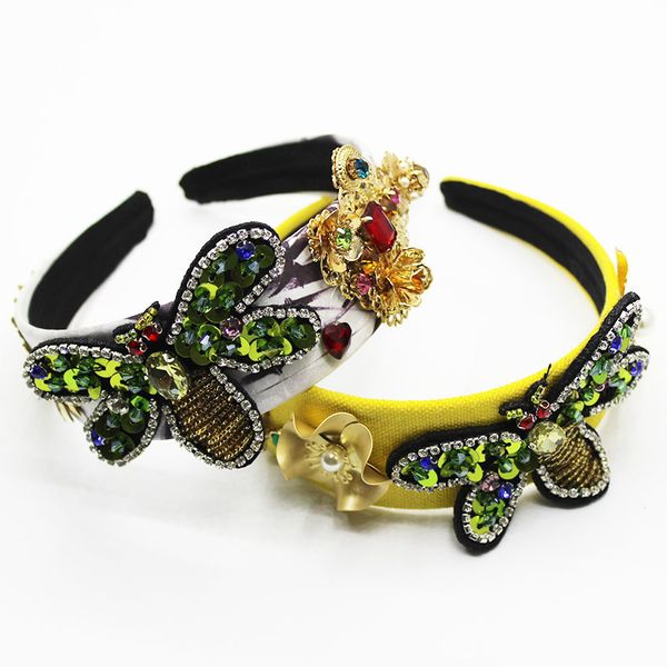 handmade headband baroque sequins butterfly bee crown tiara rhinestone crystal coconut tree hairband wide headdress hair jewelry, Golden;white
handmade headband baroque sequins butterfly bee crown tiara rhinestone crystal coconut tree hairband wide headdress hair jewelry, Golden;white