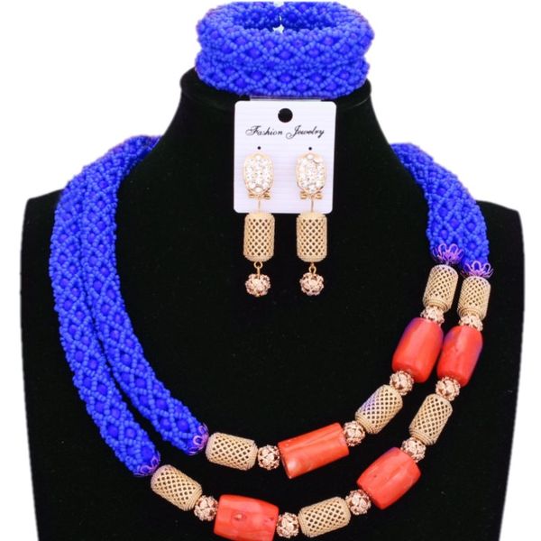 dudo store nigerian jewelry set for women royal blue and orange african wedding jewellery 2 rows beaded crystal+nature coral, Slivery;golden
dudo store nigerian jewelry set for women royal blue and orange african wedding jewellery 2 rows beaded crystal+nature coral, Slivery;golden
