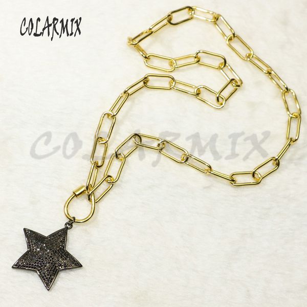 3pcs zircon star necklace fashion accessories pendant necklace big link chain open chain for women 50388, Silver
3pcs zircon star necklace fashion accessories pendant necklace big link chain open chain for women 50388, Silver