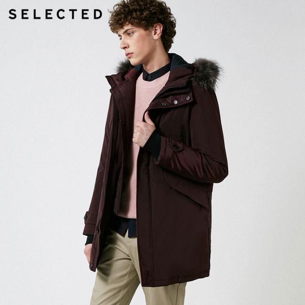 men's raccoon fur medium style duck down jacket s|418412583, Black
men's raccoon fur medium style duck down jacket s|418412583, Black