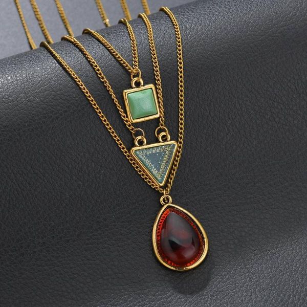 new stylish resin gem necklace three-piece set vintage items accessory street shoot flow neck chain, Silver
new stylish resin gem necklace three-piece set vintage items accessory street shoot flow neck chain, Silver