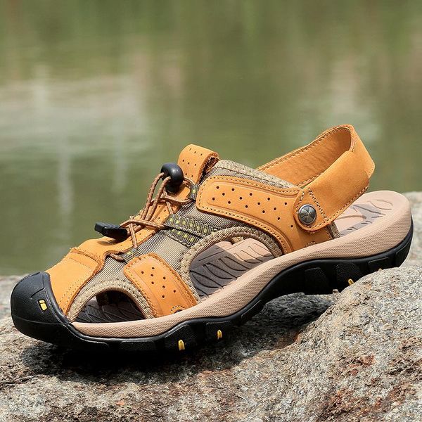 genuine leather designer casual shoes luxury slide wide flat slippery summer beach sandals package toes breath slipper, Black
genuine leather designer casual shoes luxury slide wide flat slippery summer beach sandals package toes breath slipper, Black