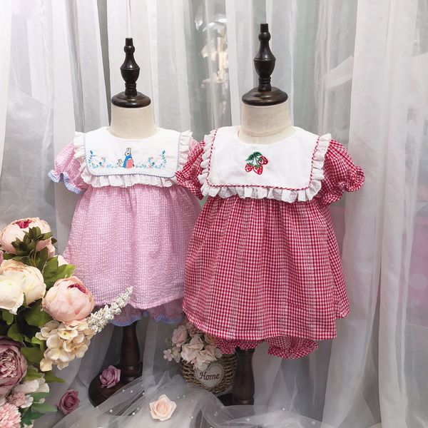 Baby Girls Clothing Kids Summer plaid rabbit strawberry embroidery design shirt + short clothing sets summer princess clothing sets
Baby Girls Clothing Kids Summer plaid rabbit strawberry embroidery design shirt + short clothing sets summer princess clothing sets