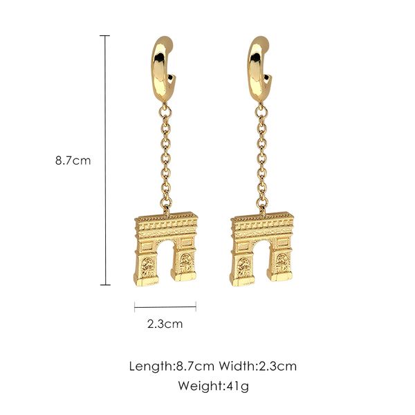 exaggerated metal long arc de triomphe temperament wild personality atmosphere earrings female j190628, Golden
exaggerated metal long arc de triomphe temperament wild personality atmosphere earrings female j190628, Golden