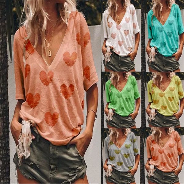 2020 v-neck short sleeve heart casual 2020 women's t-shirt lace lace v-neck short sleeve heart casual t-shirt women's top, White
2020 v-neck short sleeve heart casual 2020 women's t-shirt lace lace v-neck short sleeve heart casual t-shirt women's top, White