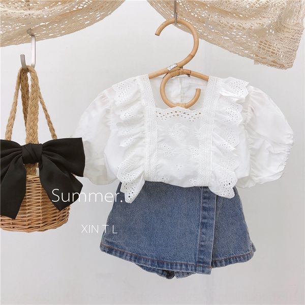 xintianli 2020 summer girl pure color lace baby baby sweet cute cotton short sleeve shirt lace shirt, White;black
xintianli 2020 summer girl pure color lace baby baby sweet cute cotton short sleeve shirt lace shirt, White;black