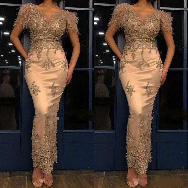 fashion champagne evening dresses wear mermaid cap sleeve ankle length feather prom party formal gowns beads appliques special women robes, Black;red
fashion champagne evening dresses wear mermaid cap sleeve ankle length feather prom party formal gowns beads appliques special women robes, Black;red
