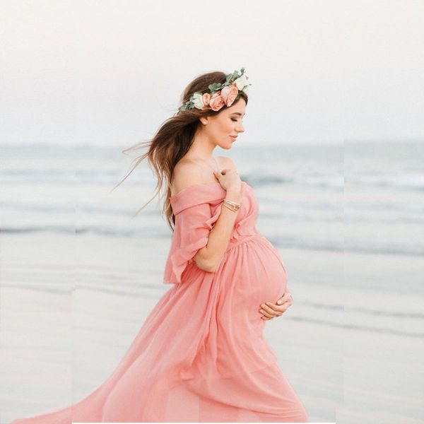 maternity dresses 2021 summer baby shower long slash neck po shoot chiffon pregnant women, White
maternity dresses 2021 summer baby shower long slash neck po shoot chiffon pregnant women, White