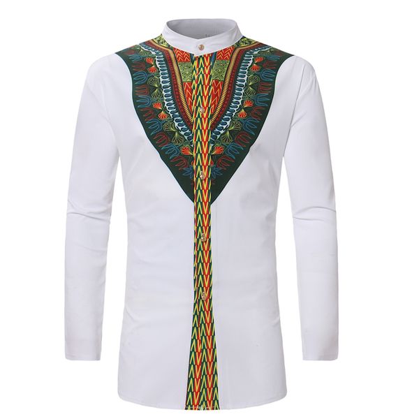 brand men shirt african print rich bazin dashiki long sleeve casual shirts traditional stand collar pullover blouse, White;black
brand men shirt african print rich bazin dashiki long sleeve casual shirts traditional stand collar pullover blouse, White;black
