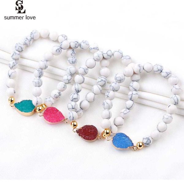 2pcs wholesale natural white stone bracelet for women adjustable resin crystal druzy bead bracelets 2019 new fashion jewelry, Black
2pcs wholesale natural white stone bracelet for women adjustable resin crystal druzy bead bracelets 2019 new fashion jewelry, Black