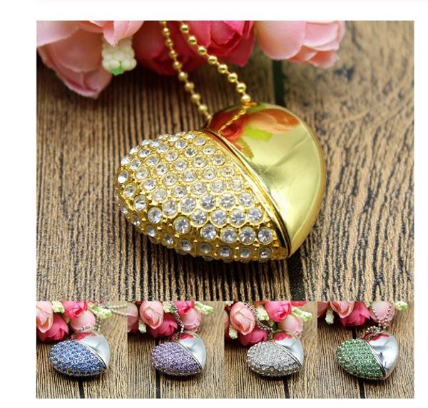 gold silver 6 colour crystal love heart 4gb 8gb 16gb usb flash drive 32gb pen drive
gold silver 6 colour crystal love heart 4gb 8gb 16gb usb flash drive 32gb pen drive