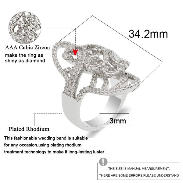 gorgeous women copper big rings plated rhodium pave setting cz graceful ring ladies wedding band party jewelry, Slivery;golden
gorgeous women copper big rings plated rhodium pave setting cz graceful ring ladies wedding band party jewelry, Slivery;golden