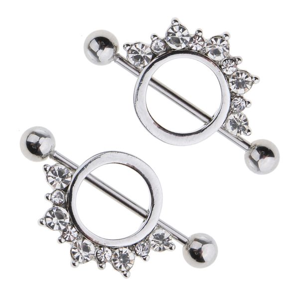 1 pair circle loop with rhinestone dangle barbell nipple mamilo ring 14g, Slivery;golden
1 pair circle loop with rhinestone dangle barbell nipple mamilo ring 14g, Slivery;golden