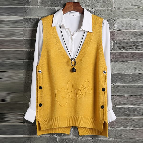 spring vest waistcoat women side buttons casual knitted sweater vest sleeveless female short sleeveless pullover plus size, Black;white
spring vest waistcoat women side buttons casual knitted sweater vest sleeveless female short sleeveless pullover plus size, Black;white