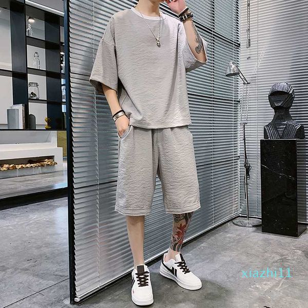 fashion-very breathable men's suit xia xin slim t do leisure sports two-piece suit, Gray
fashion-very breathable men's suit xia xin slim t do leisure sports two-piece suit, Gray