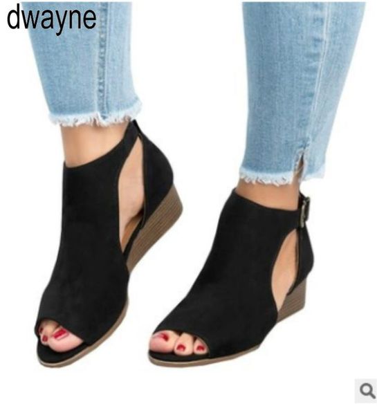 woman wedge buckles fish mouth sandals gladiator women sandals mid heel ladies summer peep toe women shoes hjm89, Black
woman wedge buckles fish mouth sandals gladiator women sandals mid heel ladies summer peep toe women shoes hjm89, Black