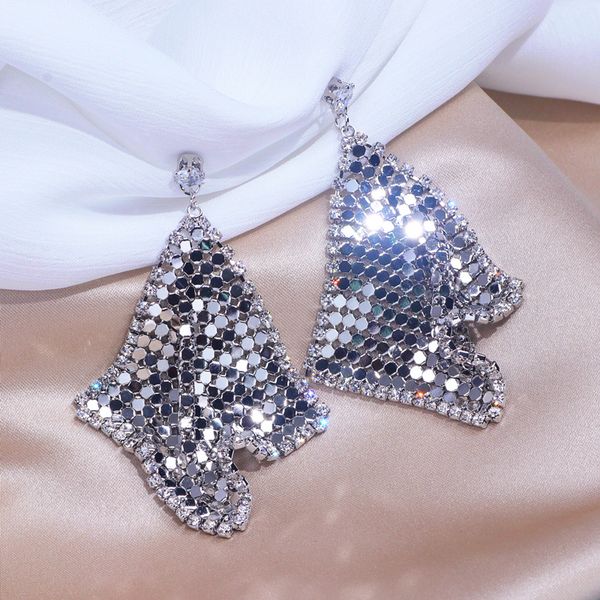 trendy exaggerated metal mesh sequinstassel earrings for women shiny crystal long dangle drop earrings female wedding jewelry, Golden
trendy exaggerated metal mesh sequinstassel earrings for women shiny crystal long dangle drop earrings female wedding jewelry, Golden