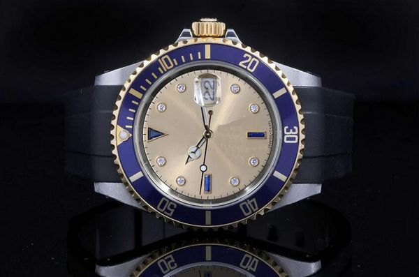 luxury wristwatch blue bezel 116613 ceramic rubber bracelet diamond watch mens 40mm automatic 2813 movement men watches, Slivery;brown
luxury wristwatch blue bezel 116613 ceramic rubber bracelet diamond watch mens 40mm automatic 2813 movement men watches, Slivery;brown