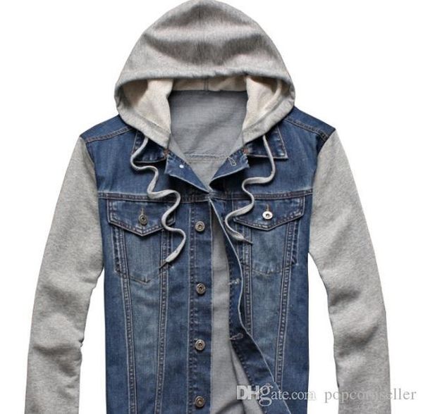 mens spring designer jacket hooded long sleeve patchwork color detachable coats fashion single breasted male clothing, Black;brown
mens spring designer jacket hooded long sleeve patchwork color detachable coats fashion single breasted male clothing, Black;brown