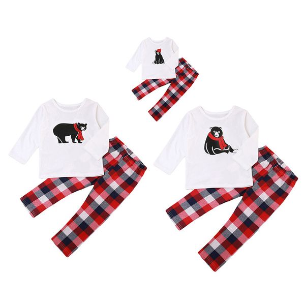 christmas santa claus family matching pajamas set polar bear t shirt + plaid pants mom dad baby sleepwear nightwear pyjamas, Blue
christmas santa claus family matching pajamas set polar bear t shirt + plaid pants mom dad baby sleepwear nightwear pyjamas, Blue