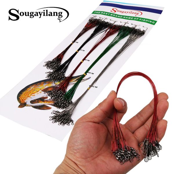 sougayilang steel wire leader with swivel fishing accessory 3 colors rope fishing leader trace line wire
sougayilang steel wire leader with swivel fishing accessory 3 colors rope fishing leader trace line wire