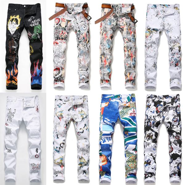 2019 new mens skinny jeans casual slim biker jeans denim knee hole hiphop ripped pants washed 29-38, Blue
2019 new mens skinny jeans casual slim biker jeans denim knee hole hiphop ripped pants washed 29-38, Blue