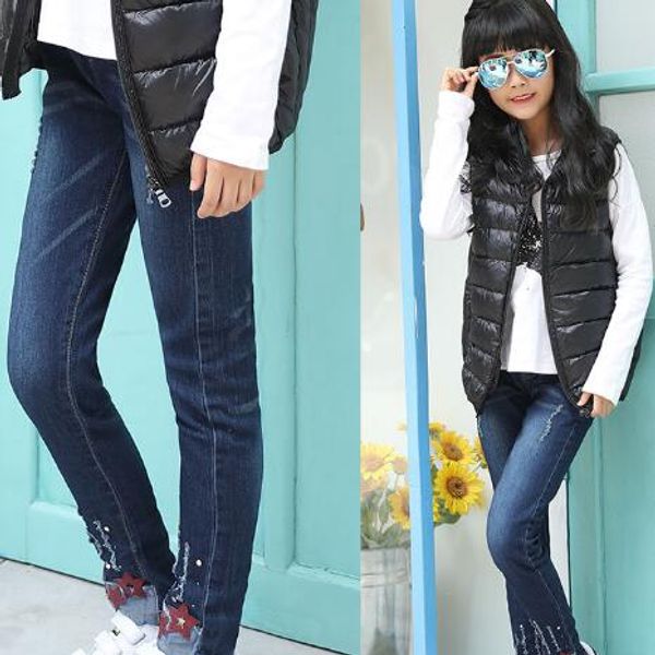 girls denim pants spring kid clothing 2017 autumn girl trousers fall children jean pants leggings ripped star 4-15t, Blue
girls denim pants spring kid clothing 2017 autumn girl trousers fall children jean pants leggings ripped star 4-15t, Blue