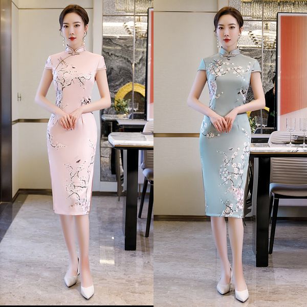 new arrival silk satin cheongsam dresses 2020 vintage dress slim plum print qipao women short sleeve chines clothing cheongsam, Red
new arrival silk satin cheongsam dresses 2020 vintage dress slim plum print qipao women short sleeve chines clothing cheongsam, Red