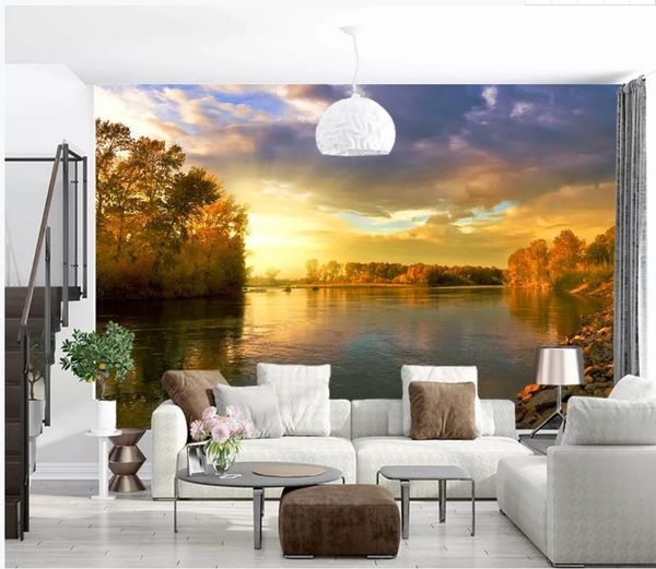 3d wall murals wallpaper modern beautiful blue sky lake water sunset forest living room landscape background wall
3d wall murals wallpaper modern beautiful blue sky lake water sunset forest living room landscape background wall