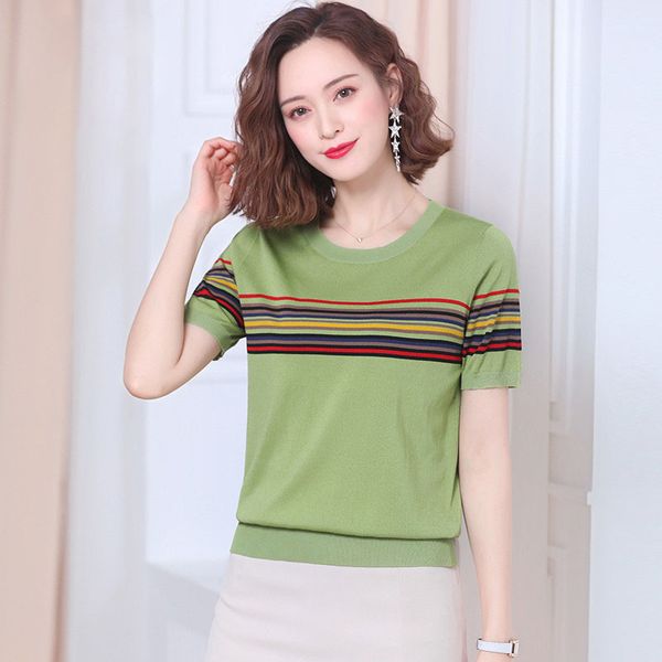 striped short sleeve knitted ice silk cool pullove women o-neck casual korea pull jumper thin femme knitear pullovers, White;black
striped short sleeve knitted ice silk cool pullove women o-neck casual korea pull jumper thin femme knitear pullovers, White;black