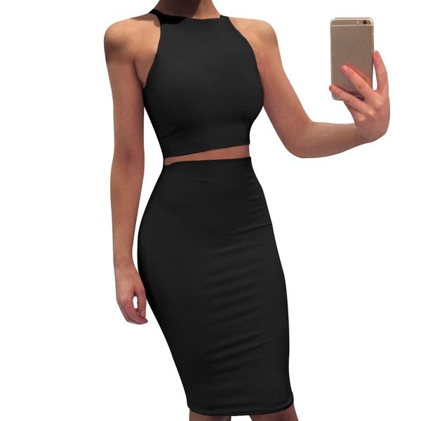 4-color explosion models european and american women's round neck sleeveless suit mid-skirt slim two-piece vest dress, Black;gray
4-color explosion models european and american women's round neck sleeveless suit mid-skirt slim two-piece vest dress, Black;gray