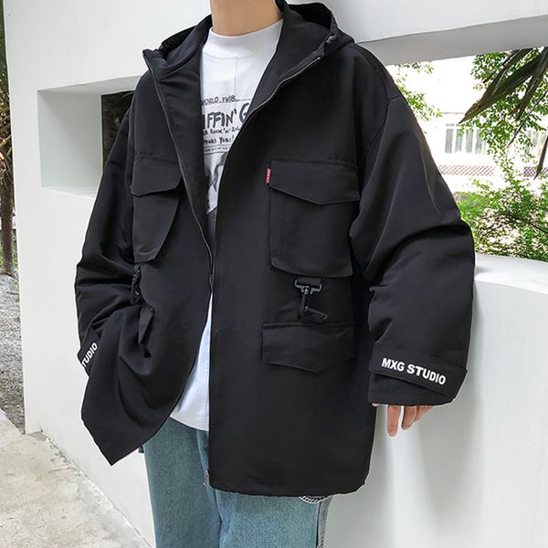 autumn new jacket men fashion solid color casual multi-pocket hooded jacket man streetwear wild hip-hop loose bomber, Black;brown
autumn new jacket men fashion solid color casual multi-pocket hooded jacket man streetwear wild hip-hop loose bomber, Black;brown