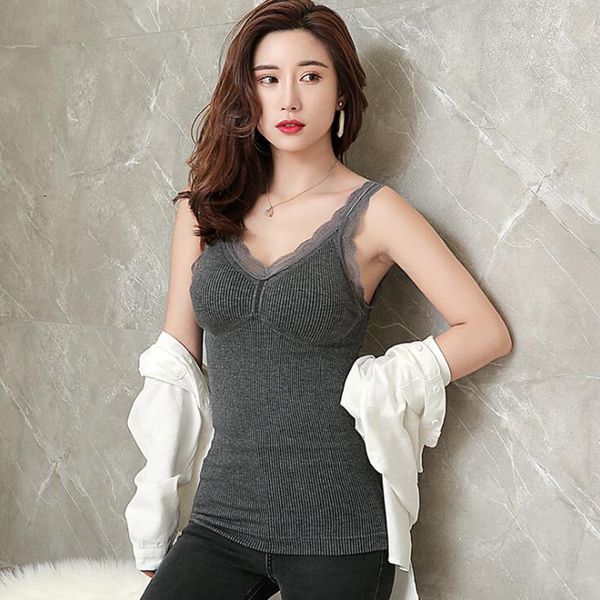 fleece lace camisole women padded tank 4 colors slim shapewear underwear seamless strap t-shirt wrapped chest ljjo7460, Black;white
fleece lace camisole women padded tank 4 colors slim shapewear underwear seamless strap t-shirt wrapped chest ljjo7460, Black;white