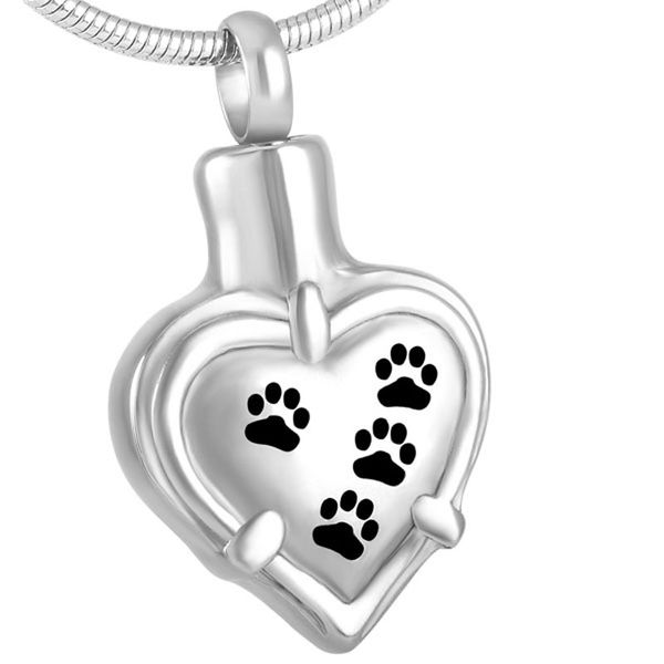 ijd8531 stainless steel four pet paw print heart cremation necklace hold dog/cat for ashes memorial urn with chain jewelry, Silver
ijd8531 stainless steel four pet paw print heart cremation necklace hold dog/cat for ashes memorial urn with chain jewelry, Silver