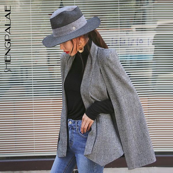 shengpalae 2020 vintage fahsion turn-down collar suit new spring summer black slim cloak style shawl women coat tide fn086, Black;brown
shengpalae 2020 vintage fahsion turn-down collar suit new spring summer black slim cloak style shawl women coat tide fn086, Black;brown