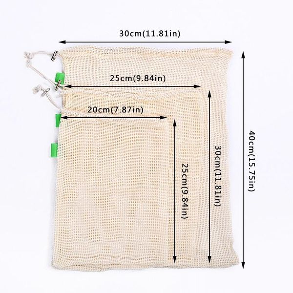 3 шт. многоразовые мешки для продуктов для фруктов овощей drawstring хлопок сетка картофель лук мешки хранения главная кухня организатор пос
3 шт. многоразовые мешки для продуктов для фруктов овощей drawstring хлопок сетка картофель лук мешки хранения главная кухня организатор пос