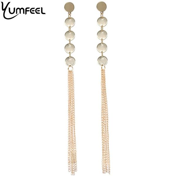 yumfeel new fashion jewelry earrings hand made round disc tassel long earrings women party gifts, Golden
yumfeel new fashion jewelry earrings hand made round disc tassel long earrings women party gifts, Golden