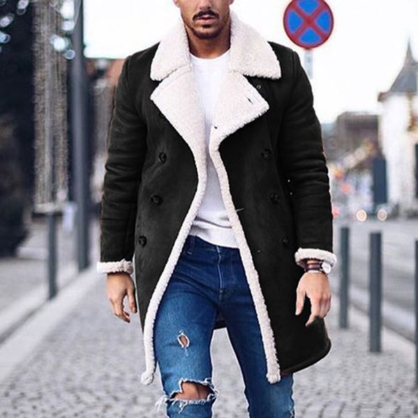 winter mens jacket thicken warm trench long outwear button overcoat coats m-3xl, Black
winter mens jacket thicken warm trench long outwear button overcoat coats m-3xl, Black