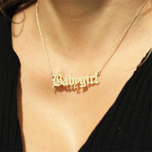 2020 cute metal babygirl букв английского алфавита ожерелье золота нержавеющей стали серебряные цвета цепи ожерелье для женщин iiyoq, Silver
2020 cute metal babygirl букв английского алфавита ожерелье золота нержавеющей стали серебряные цвета цепи ожерелье для женщин iiyoq, Silver