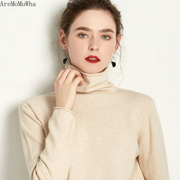 aremomuwha 2019 new knit bottoming high collar ladies sweater loose solid color versatile simple fashion pullover sweaters mh462, White;black
aremomuwha 2019 new knit bottoming high collar ladies sweater loose solid color versatile simple fashion pullover sweaters mh462, White;black